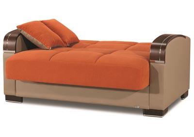 Mobimax Orange Chenille Love Seat,Ottomanson (Previously Casamode)